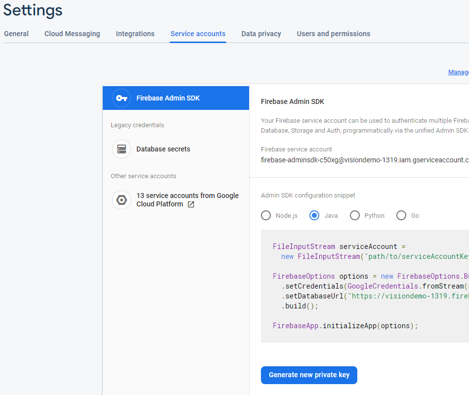 spring boot firebase